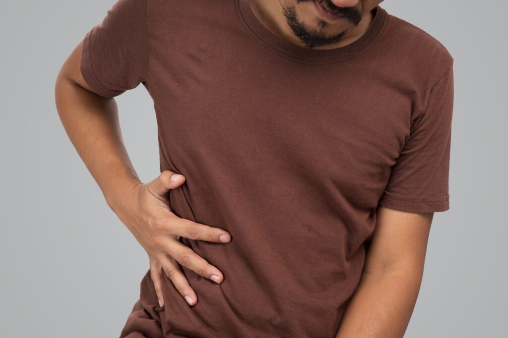 Ribcage pain.